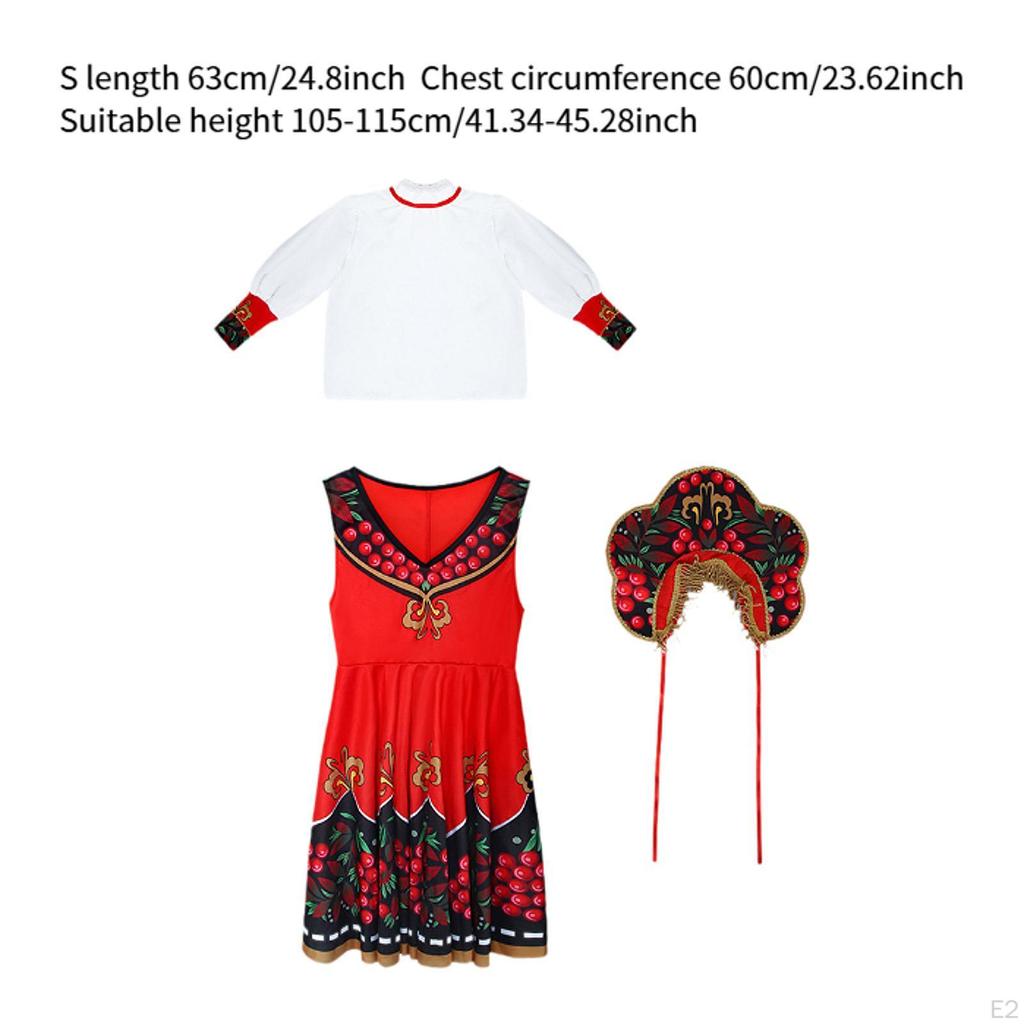 Folk Clothing Russian Girls Cosplay Costume Dress for Performance