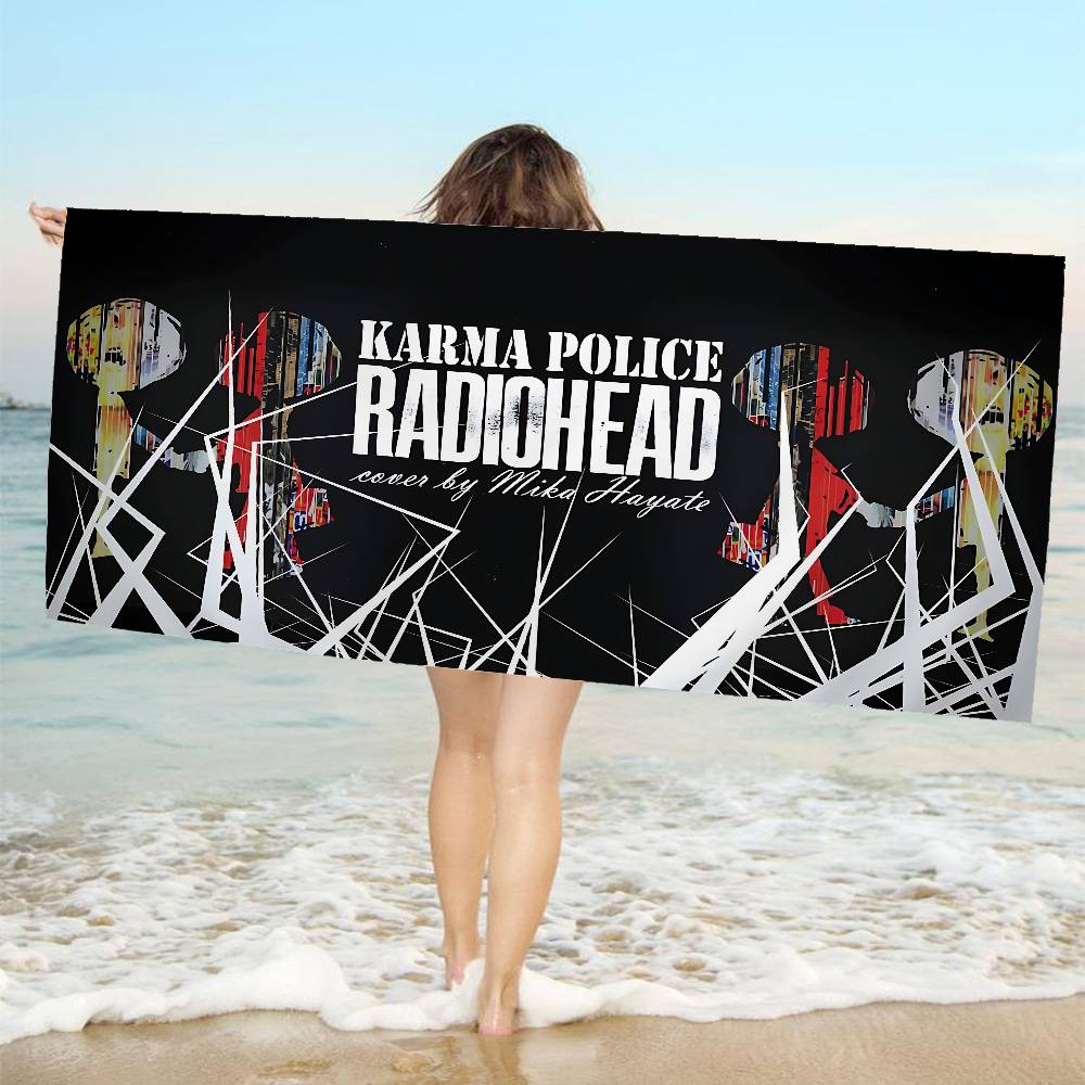 Rock Band R-Radiohead Musik Mikrofaser Decke Schnelltrocknende Strandtücher Übergröße Druck Super Saugfähige Pool Handtuch Decke