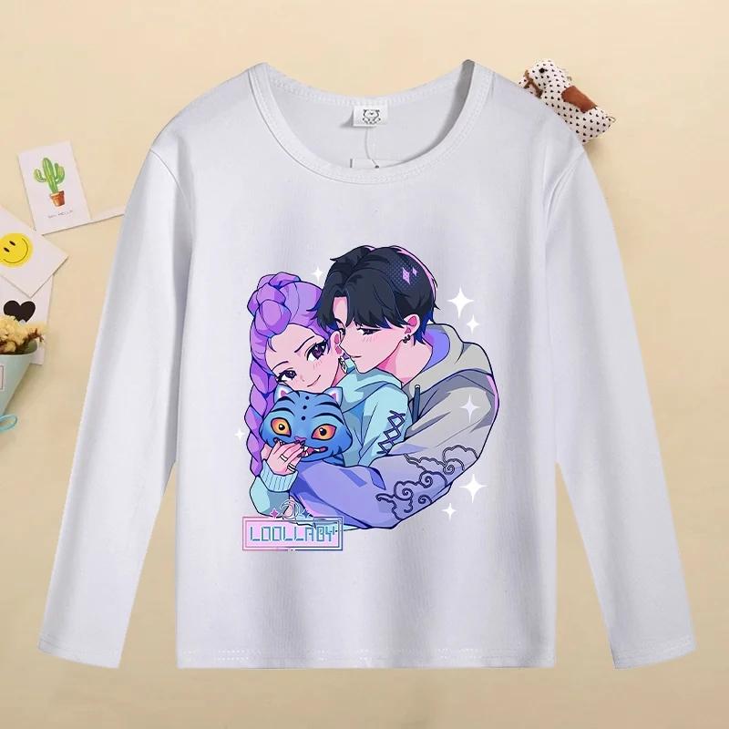 Kids Casual Comfortable Long Sleeve T-Shirt Cute Cartoon Print Fashion Top T-Shirt Girls Kids