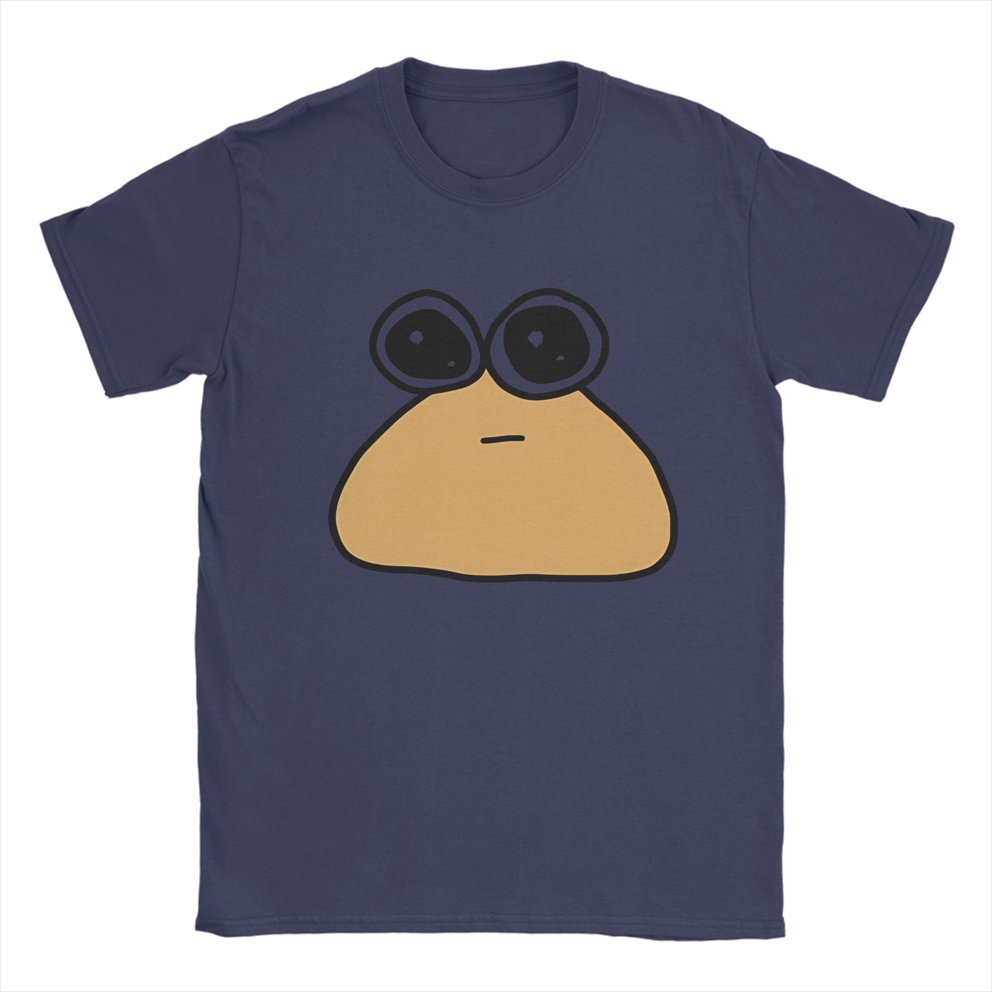 

Vintage Cute Pou T Shirt Unisexs Round Neck Short Sleeve Tops Cotton Summer Clothing 4XL