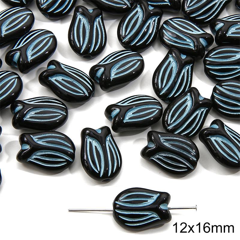 Handmade Acrylic Baroque Retro Beads: Round & Flat Beads for DIY Bracelet & Necklace Jewelry