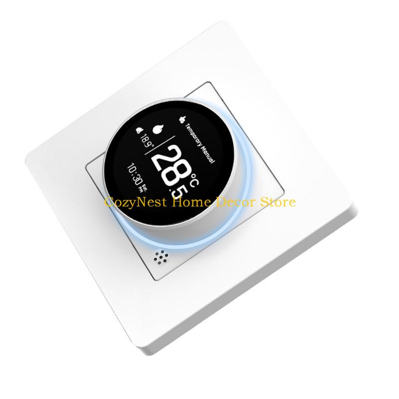 92MF Upgrades Knob Thermostat Intelligent Heating Thermostat Simple for Efficient Underfloor Heating Control In Modern Homes