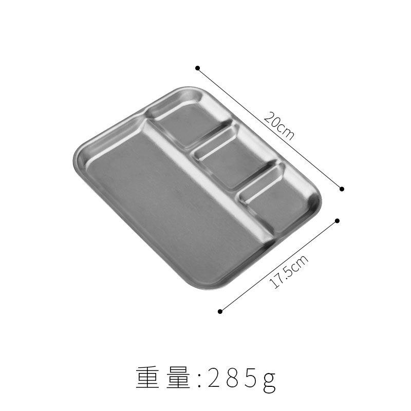 Rectangle Stainless Steel Dinner Plate Food Storage Tray Restaurant Kitchen Dish Tools