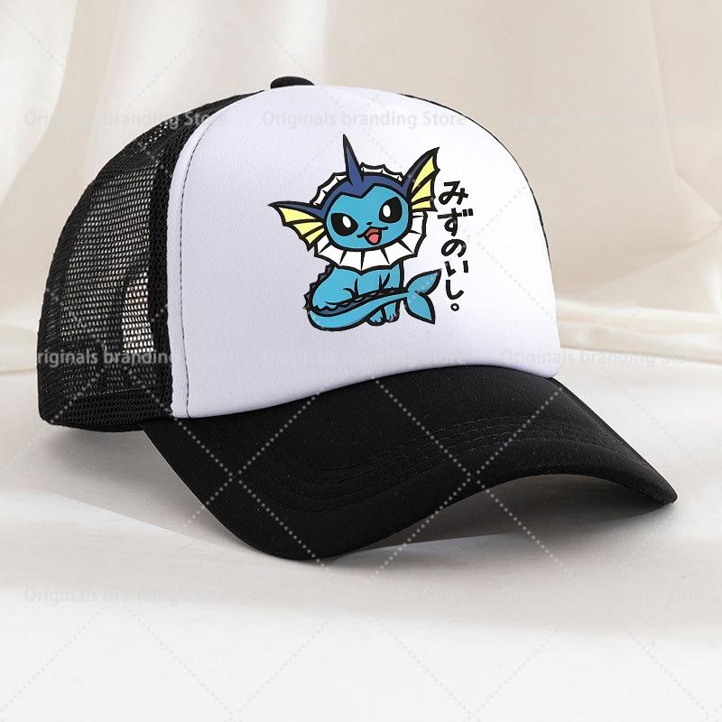 Summer Baseball Cap Cartoon Anime Figure Pokemoned Print Hat Boy Girl Breathable Kid Hat HipHop NetCap Kawaii Kids Toy Gift
