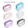 Set of 2 PVC Clear Toiletry Transparent Waterproof Cosmetic Makeup Beautiful Makeup Small Cosmetic Smile Bathroom Pouches Bags, Bags, Bags, Pouches,