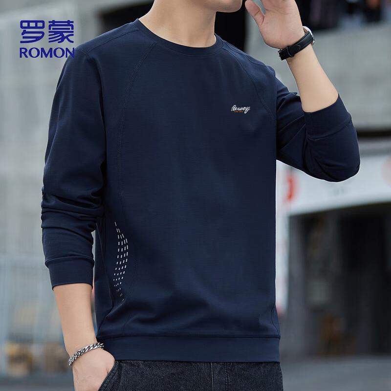 ROMON Men's Business Casual Long Sleeve Sweatshirt