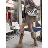 Fashion knee boots women's high boots retro black outer wear western boots spring and autumn new models