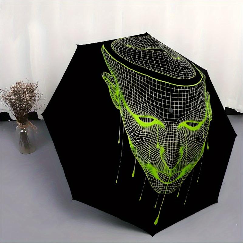 1pc Wireframe Head Design Automatic Opening/closing Umbrella with Auto Open/Close, Windproof, Foldable Sunshade yy250811179