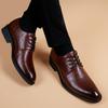 Men's Genuine Leather Business Formal Height-Increasing Shoes - Soft Sole, Plus Velvet, British Style for Autumn and Winter.