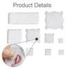 10Pcs Acrylic Stamp Blocks with Grid Lines Sturdy Accessories Clear Scrapbooking Blocks