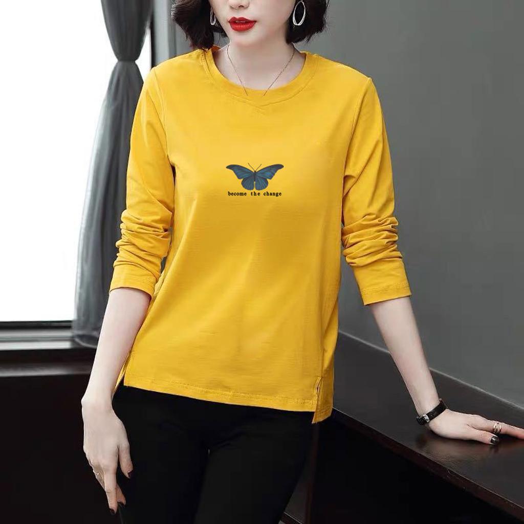 Fashion Women Casual Long Sleeve Printed  Blouse Ladies T-Shirt Tops