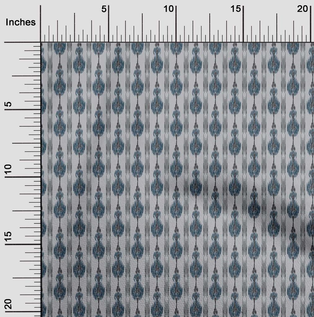 oneOone Cotton Flex Fabric Stripe Ikat Print Fabric By The Yard 40 Inch Wide
