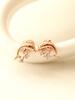 Minimalpiercing 14K Mini Cubic Dolphin Piercing Earrings
