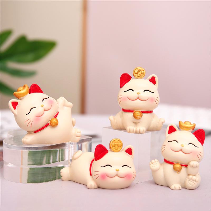 Festive Cat New Year Ornament - Creative Living Room Decoration & Entrance Craft Gift