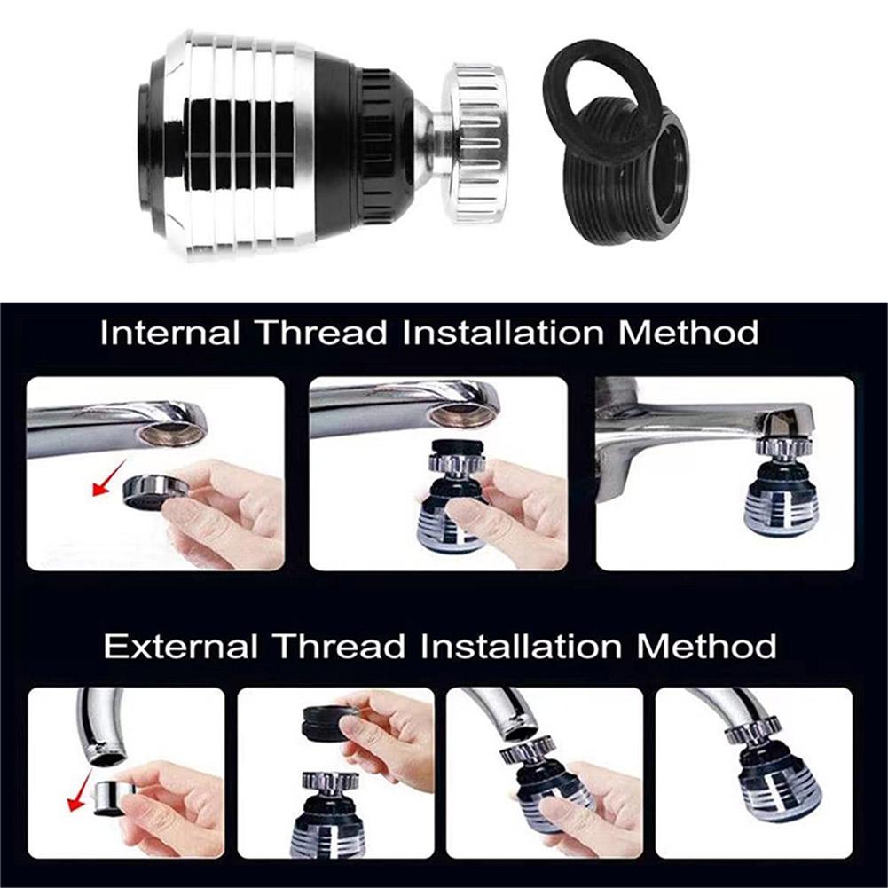 360 Rotate Swivel Faucet Nozzle Filter Adapter Kitchen Water Filter Attachment Saving Tap Tap Diffuser Aerator