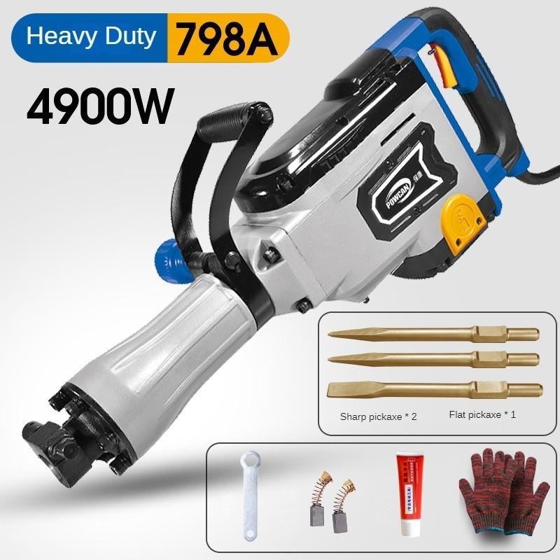 Heavy Duty Handheld Electric Pick High Power Professional Dismantling Electric Pickaxe Industrial Concrete Crushing Power Tool