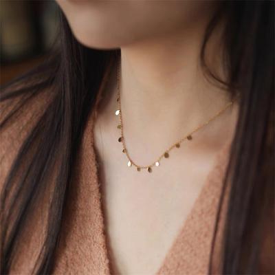 Europe And The United States Burst Small Round Pendant Handmade Clavicle Chain Choker Necklace Girl