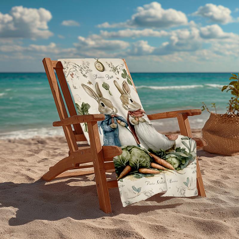 Peter Rabbit Fashion Beach Towel: Ideal for Summer Adventures Soft, Absorbent and Quick Drying Suitable for Swimming and Bathing