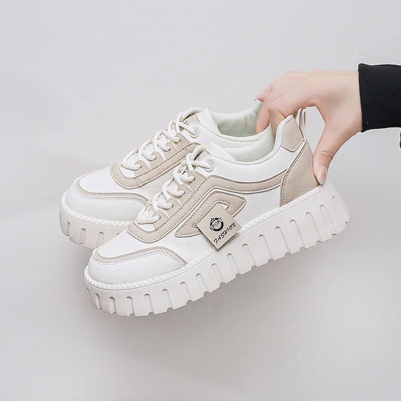 Fashion Tan Round Nose Womens Loafer Shoes Vulcanize Basketball Brands Woman Designer Woman Sneakers Sport New Fast From China