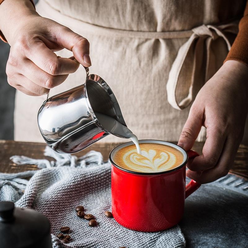 Stainless Steel Milk Jug Cup Frother Coffee Latte Art Flower Cup Espresso Cappuccino Maker Milk Foamer Pitcher 60/90/150/300ml