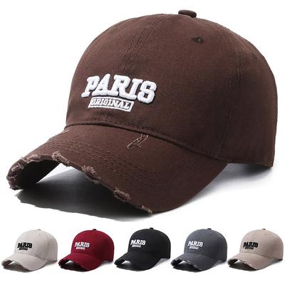 Wide Brim Baseball Cap Women's Holed Letter Outdoor Cap Sports Embroidery Ponytail Panama Cap Male Snapback Hat Sun Visor Hats