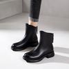 First Layer Cowhide Chelsea Boots Women's 2025 Autumn and Winter New Khaki Retro Leather Short Boots Women's Leather Boots