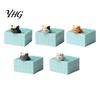 Decorative Cat in Bathtub Cute Bathing Figurine, Mini Kitten Blue Statue, Micro Landscape Charming Office Desk Decor Fairy Garden Ornament,
