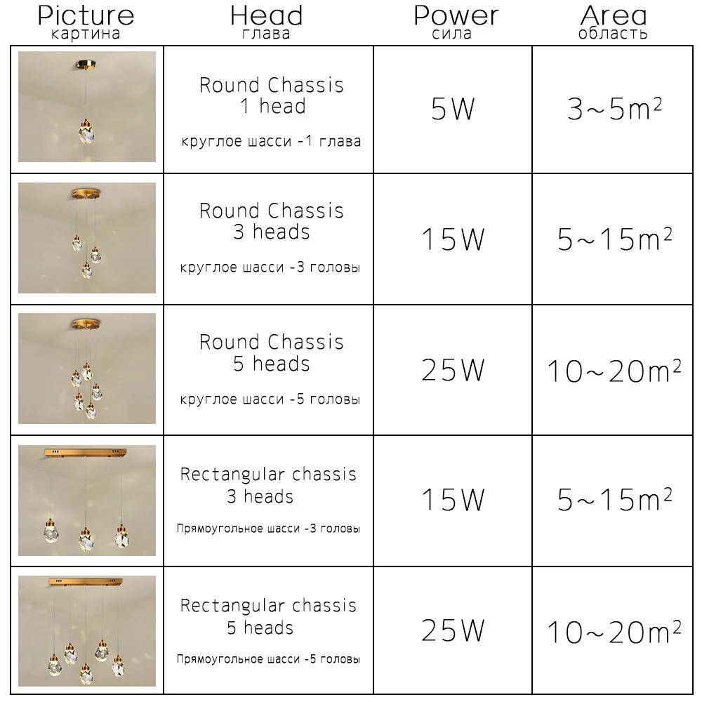 Lumini suspendate din cristal K9 simple, sufragerie, sufragerie, candelabre cu led, decor interior, lămpi de iluminat suspendate