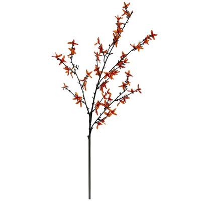 45 Zoll Künstliche Forsythienblütenzweige Falscher Frühlings-Forsythienstamm Unechte Winterjasminzweige für Vase Blumengesteck Hochzeitsfeier