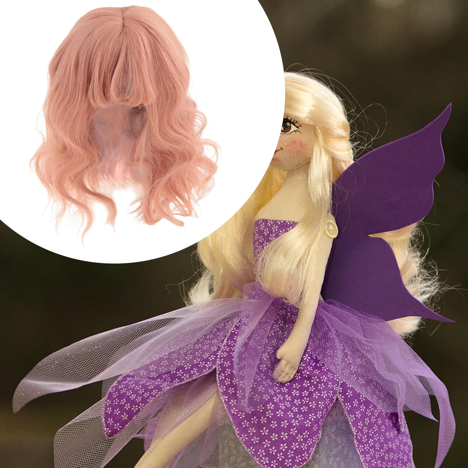 

Парик для BJD куклы ручной работы мягкий декоративный прочный стильный длинный кудрявый сменный для 20 см