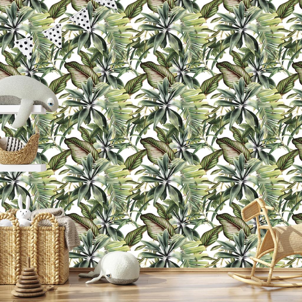 Banana Leaves Wallpaper for Living Room and Bedroom 50x1000