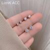 Silver Needle Pearl Zircon Earrings Women's High-end Sense Niche Temperament Cold Wind Mori Earrings Ear Jewelry
