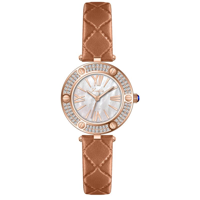 Watch Female Niche Ladies Watch Sense Small Fragrant Wind Fritillary Face Steel Belt Women'S Watch 9620