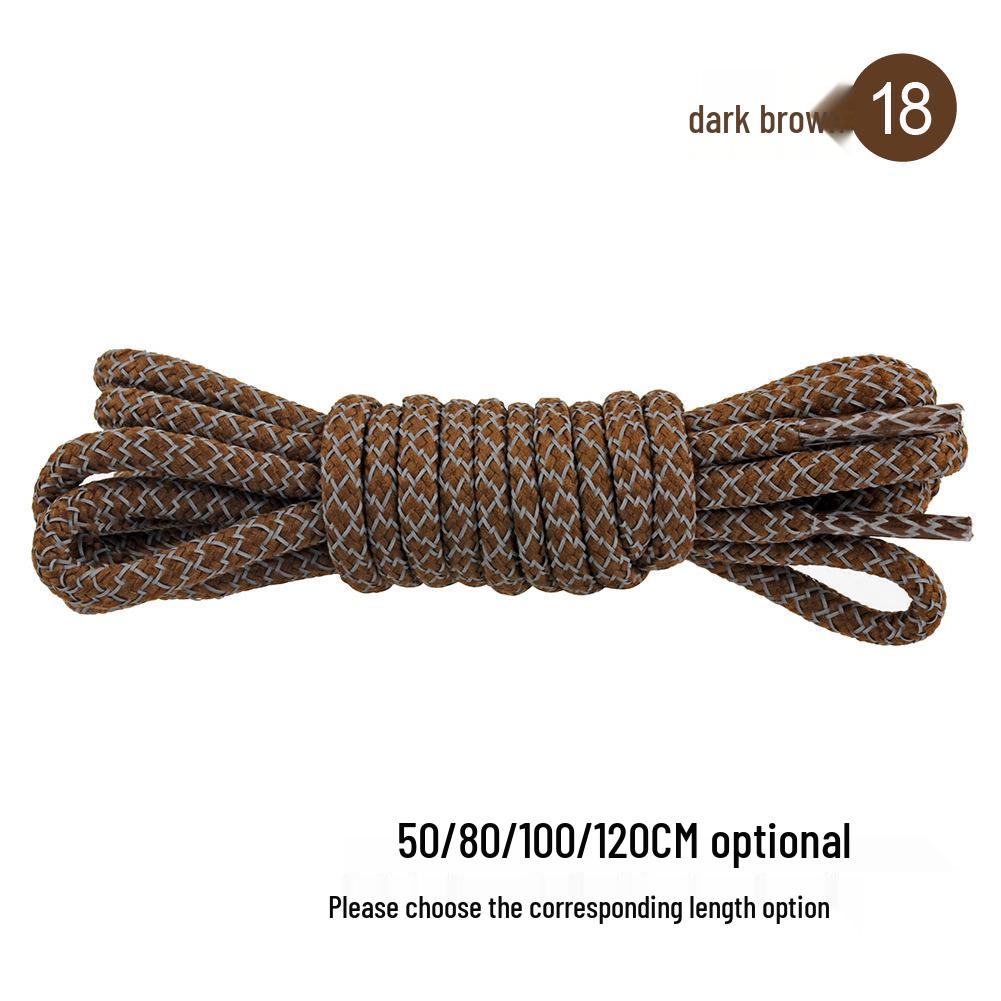 17 Reflective Round Fluorescent Shoelaces for Casual Basketball Shoes