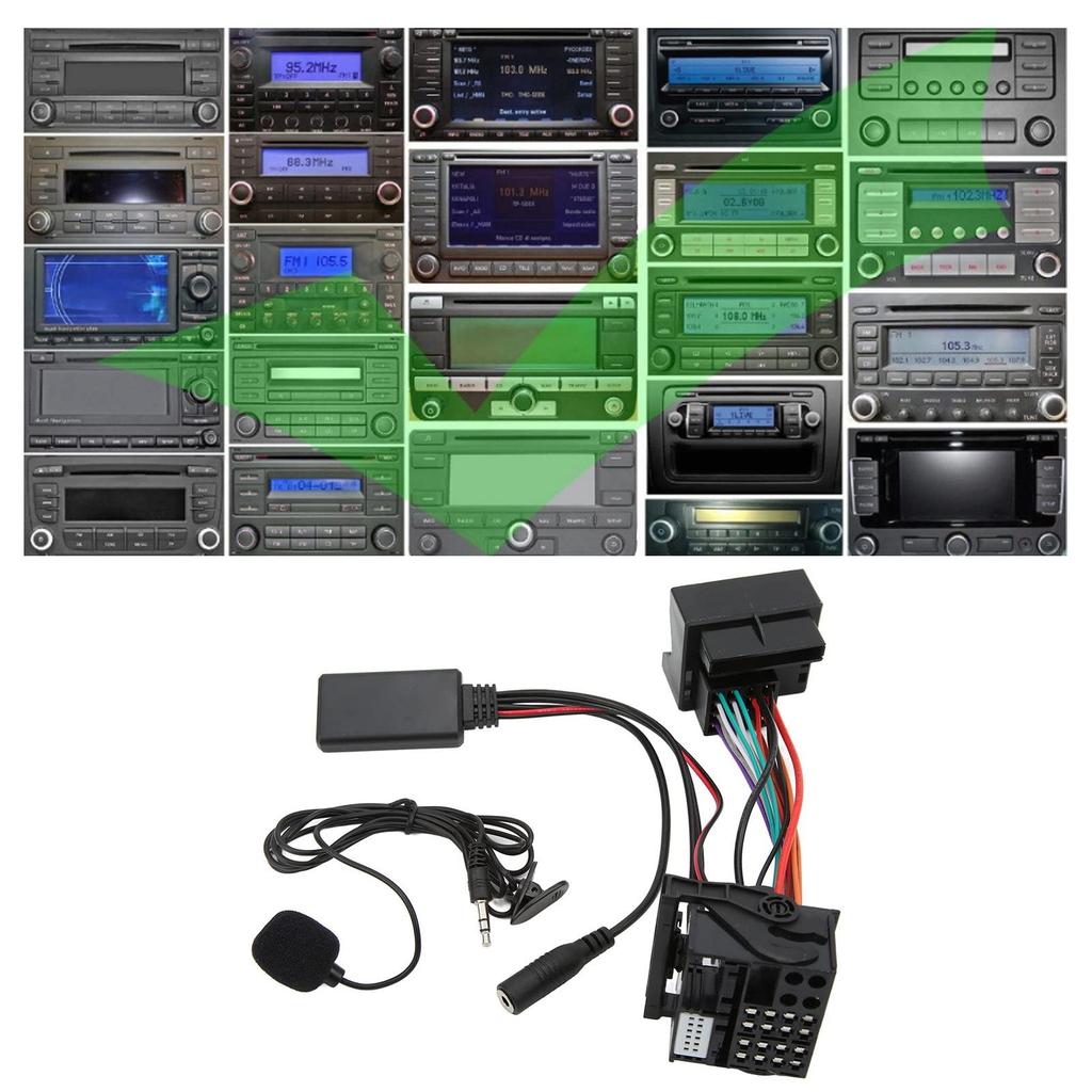 5.0 AUX Cable Car Stereo Audio Adapter, Perfect Replacement for RCD310 RCD510 RNS510 Material, Easy Installation (with Power Cord)
