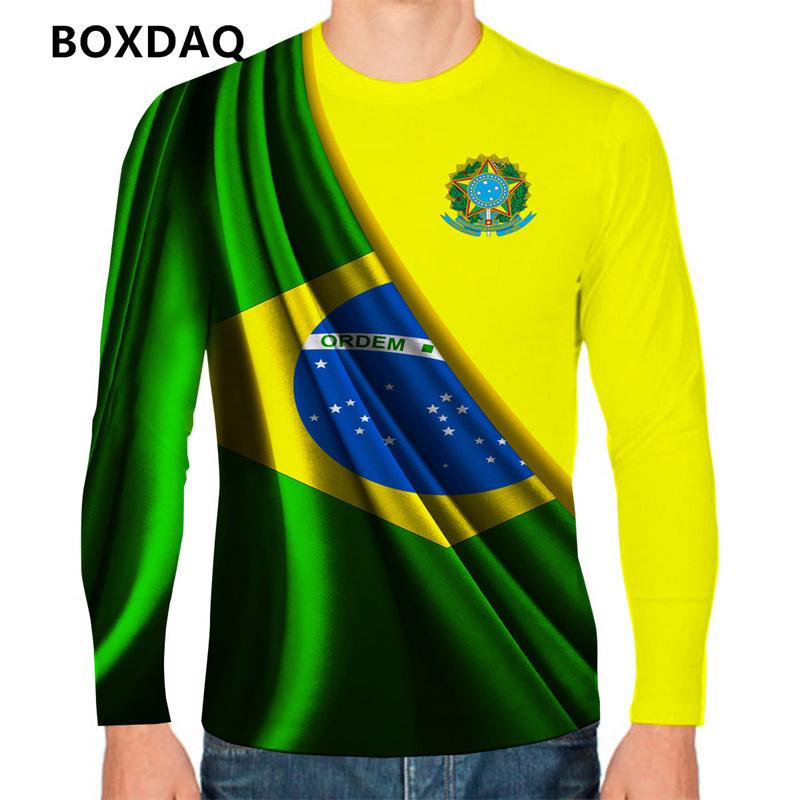 

Мужские футболки с узором в виде флага Бразилии, весна-осень, повседневные топы большого размера с длинными рукавами и 3d принтом тай-дай, уличные мужские футболки в стиле хип-хоп 6XL 6XL