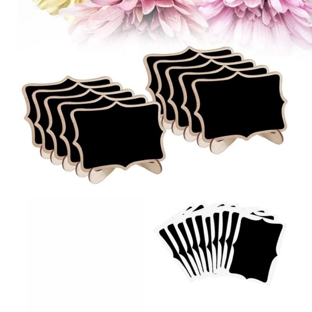 10pcs Wooden Mini Chalkboard Signs Creative Small Chalk Board Wedding Place Cards  Party Supplies