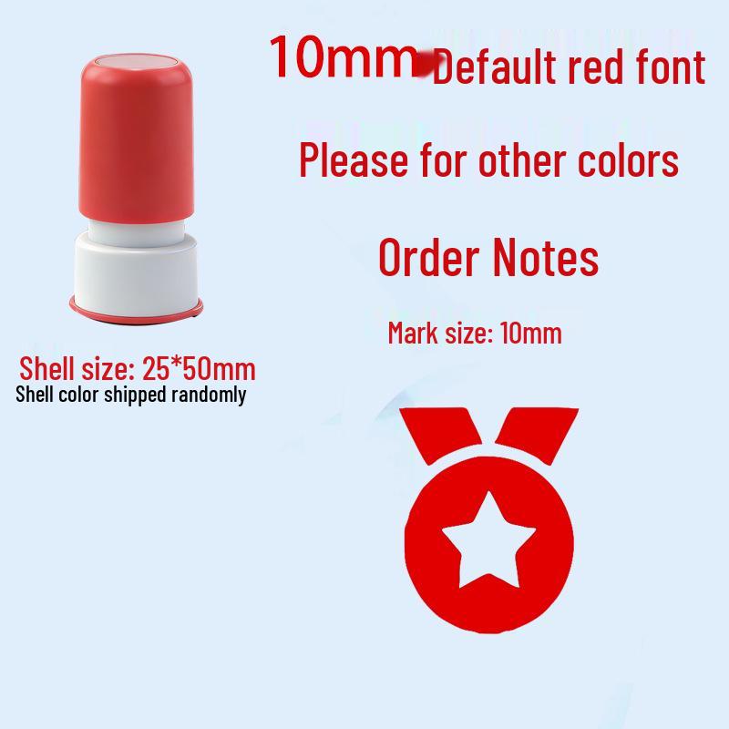 Children's Reward Stamp Set: Cartoon Teacher Small Red Flower Stamps for Kindergarten and Primary School