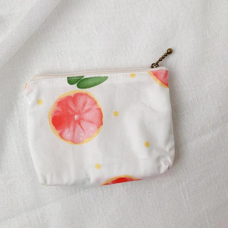 Cute Flower Fruit Printing Coin Purses Women Credit Card Holder Mini Wallet Coin Pouch Clutch Key Coin Money Bags for Girls