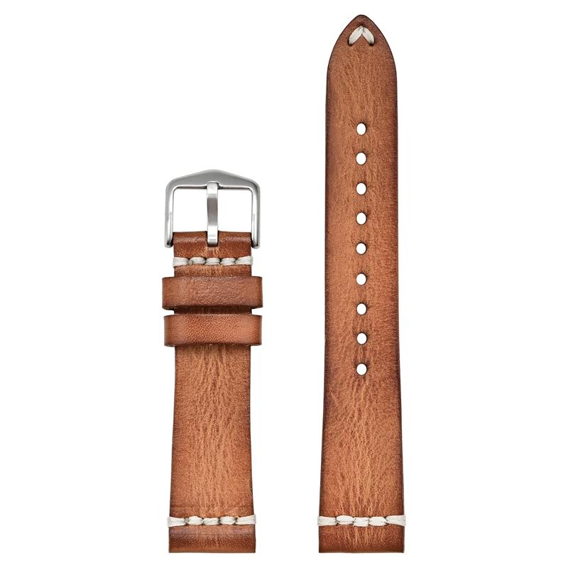 

Ретро ремешок из коровьей кожи 20 мм 22 мм 24 мм из натуральной кожи верхнего слоя ремешок для часов браслет для Rolex Submariner черный зеленый Водяной призрак 24mm светло-коричневого