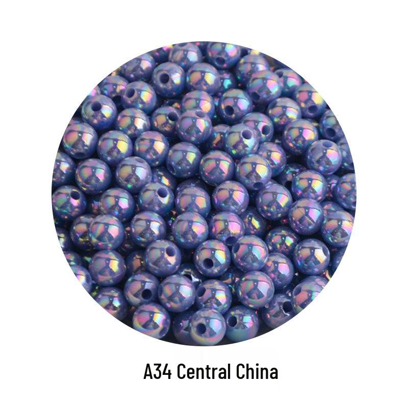 Iridescent AB Color Bubble Beads – Handmade for DIY Bracelets, Wedding Dress Accessories, and Imitation Pearls