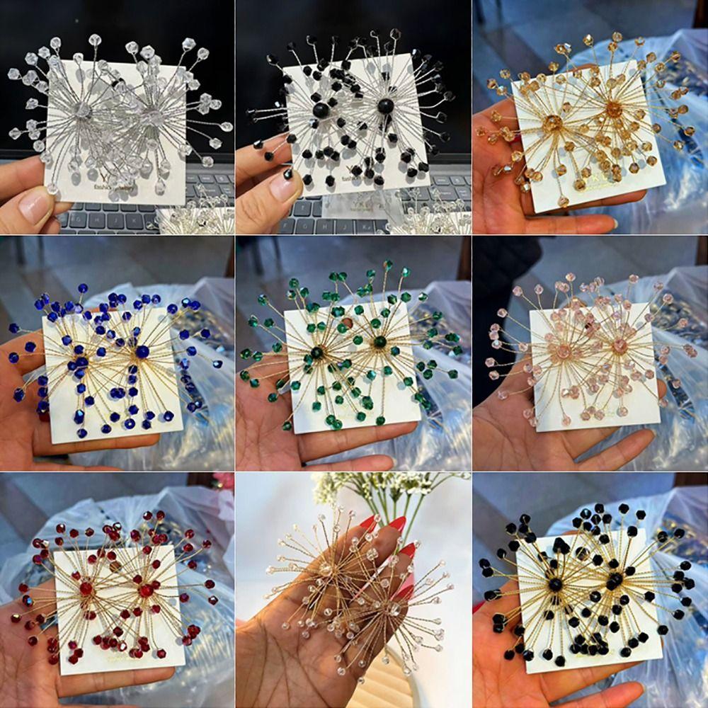 Sparkling Snowflake Earrings Women's Accessories Beaded Crystal Earrings Formal Events