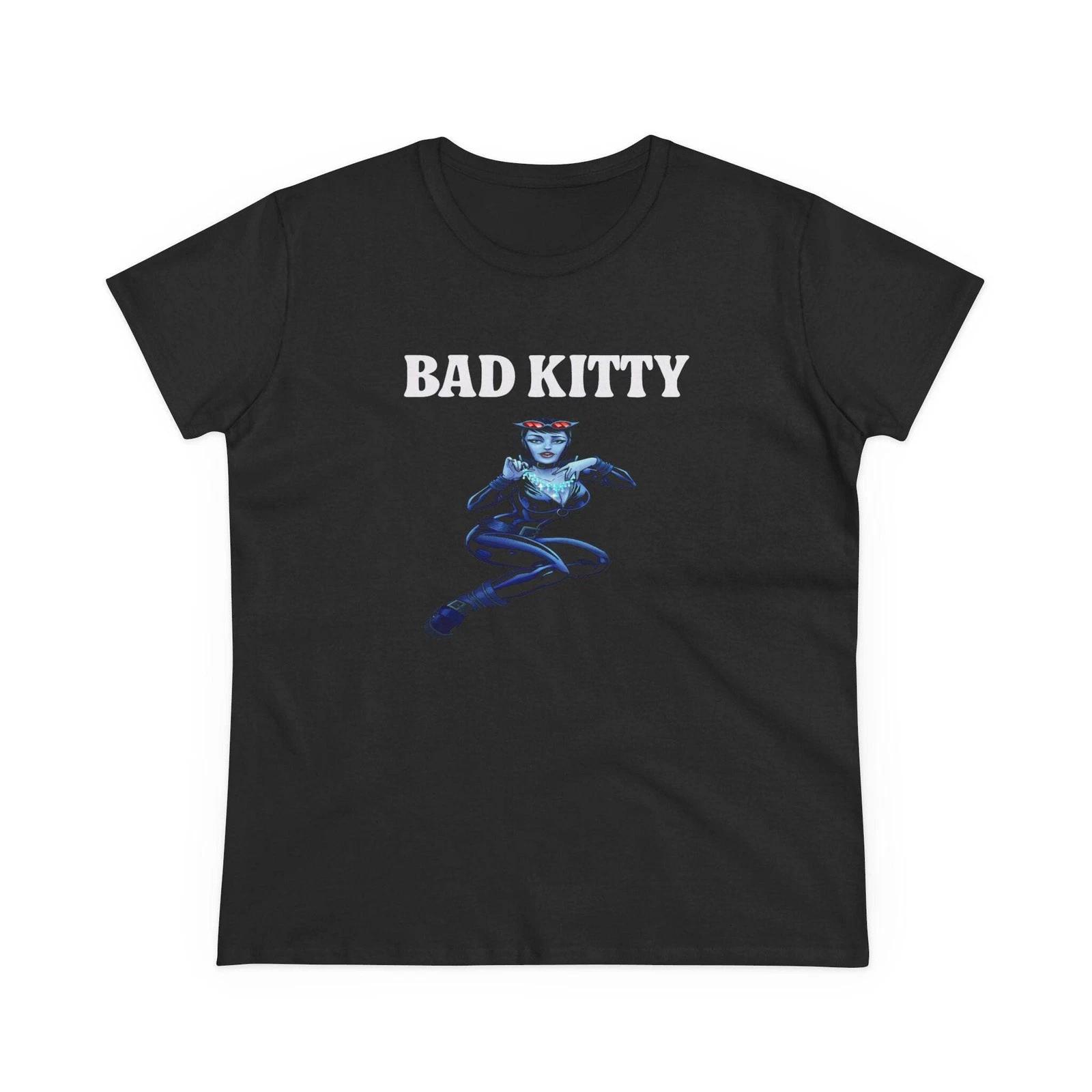 

Bad Kitty Cat Woman Womens T Shirt Retro Naughty Sexy Evil Tee Vintage 60s S