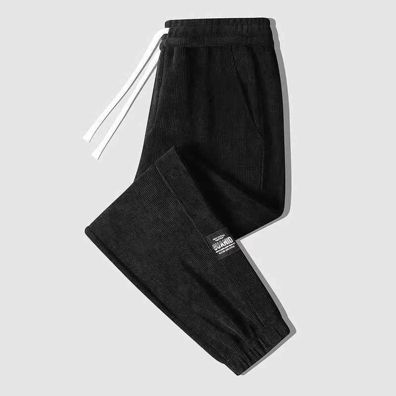 Men's Corduroy Sweatpants with Velvet Lining – Winter-Ready Chenille Casual Wear for Spring and Autumn