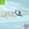 S925 Sterling Silver Cat Ear Buckle Female, Cute Fun Animal Earrings Earrings Sce1488