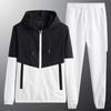 Nero Bianco Blu Verde Rosso Uomo Tuta Casual Joggers Con Cappuccio Abbigliamento Sportivo Giacche e Pantaloni Due Pezzi Set Hip Hop Corsa Tuta Sportiva