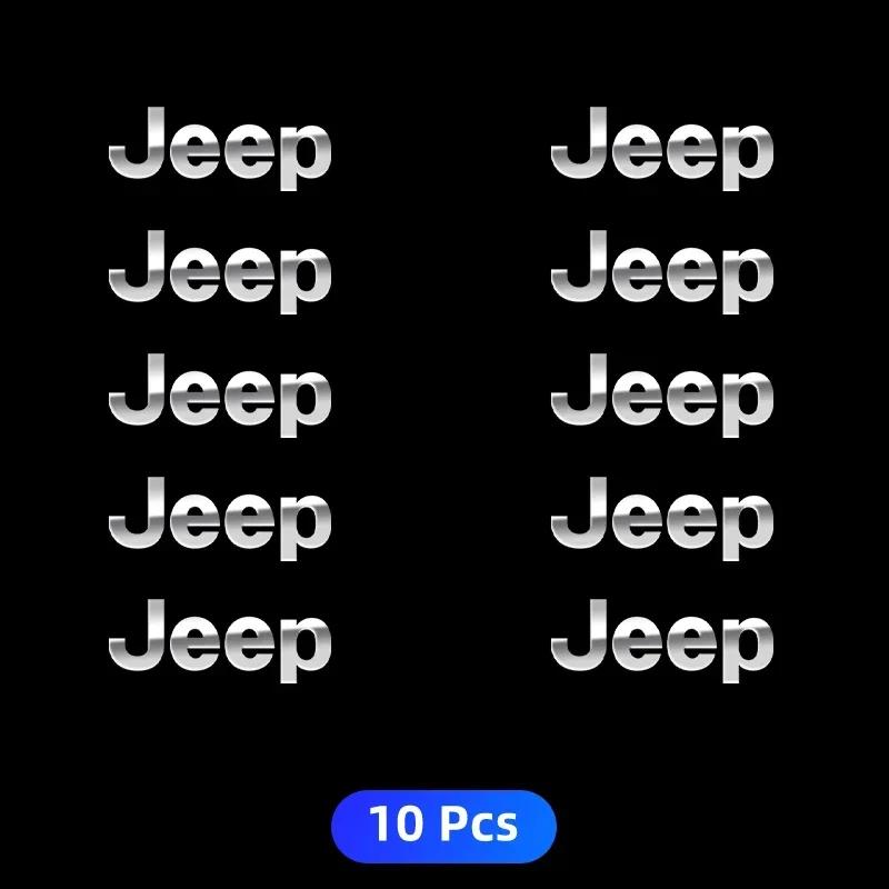 2/5/10pcs 3D Metal Car Decoration Sticker Badge Decal Auto Accessories For Jeep Renegade Wrangler JL JK Gladiator Grand Compass AMV1