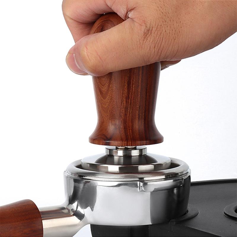Stainless Steel Coffee Tamper Base Flat Bottom 51/53/58mm Detachable Non-Slip Coffee Leveler for Powder Press Ideal for Cafe Use