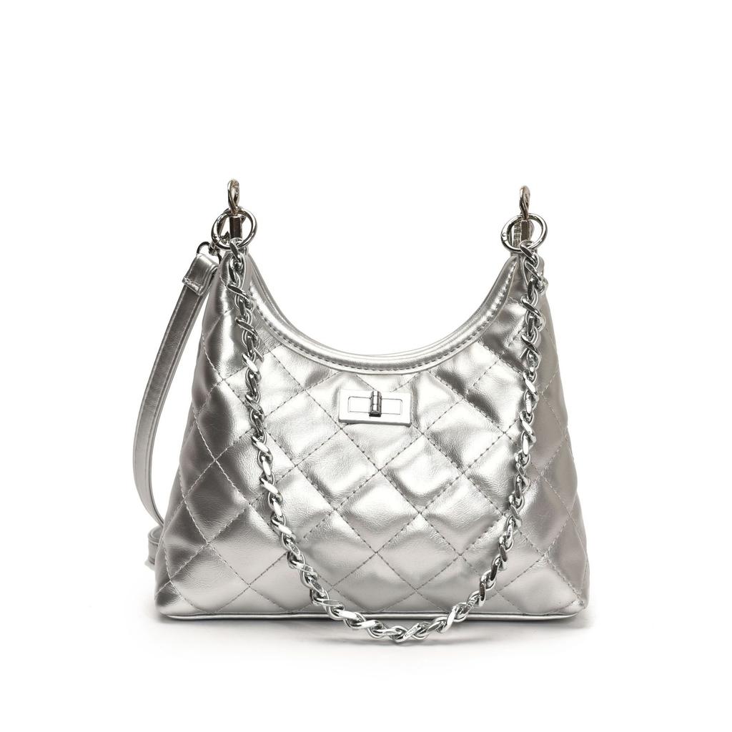 Rhombus Chain Bag Women's Summer New Niche Messenger Bag High-end Shoulder Dumpling Bag