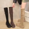 Temperament shows legs long boots women's 2025 autumn and winter new high boots casual versatile soft surface foldable medium boots
